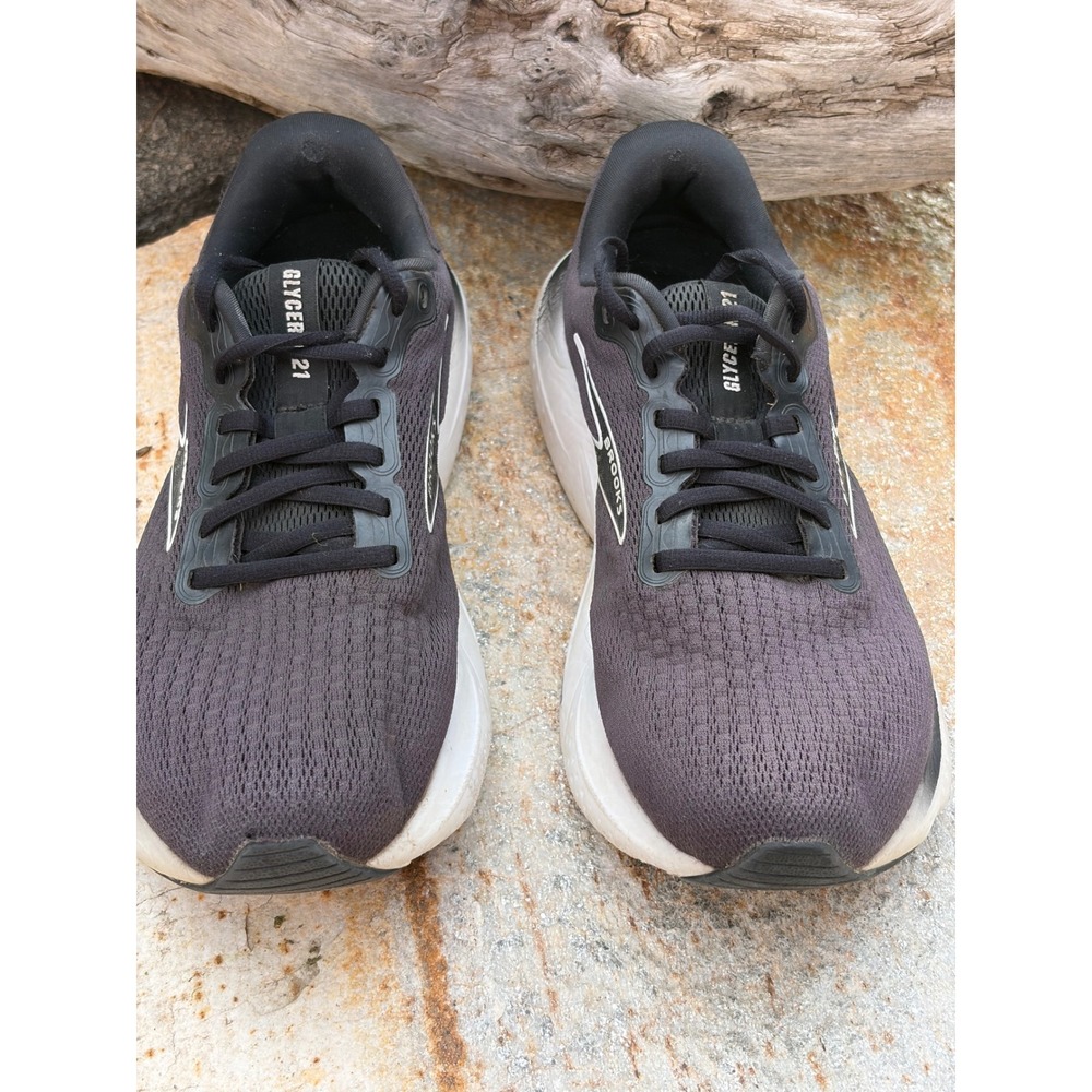 Brooks Glycerin 21 Mens Running Shoes Black White Wide D 1204081D090 Size 9 - Picture 3 of 12